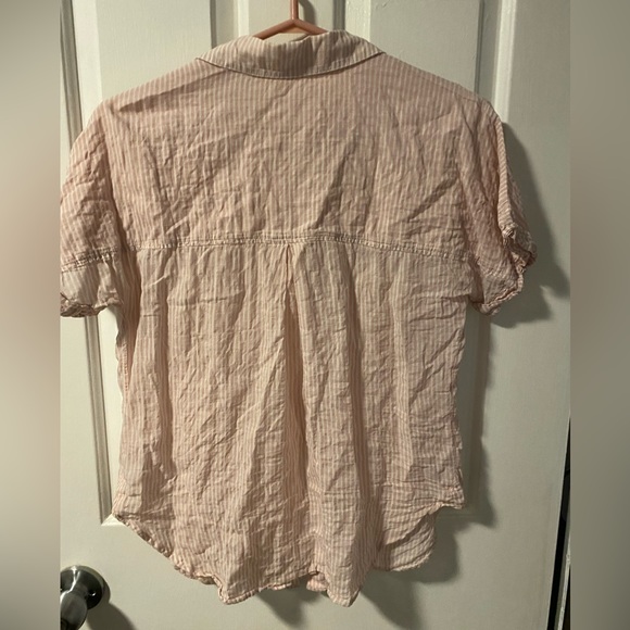Lightweight striped pink shortsleeved button-up from Cloth & Stone - Picture 4 of 4